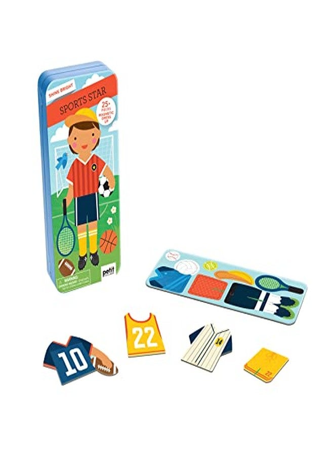 بيتي كولاج بيتيت كولاج - نجم رياضي - تألق - لعبة تلبيس مغناطيسية مع قطع مغناطيسية قابلة للمزج والمطابقة، مثالية للأعمار من 3 سنوات فما فوق - تتضمن مشهدين و25 قطعة مغناطيسية إبداعية - Image 2